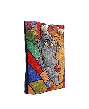 İki Yüz Mandala Desenli Goblen Dokuma Heybe Çanta