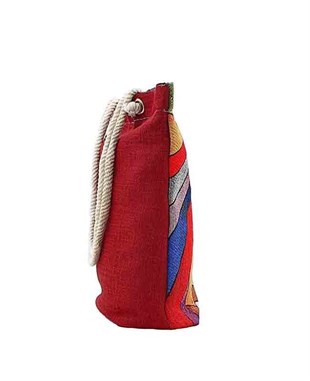 Kadın Desenli Goblen Dokum Heybe Çanta