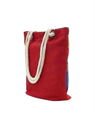 Kadın Desenli Goblen Dokum Heybe Çanta