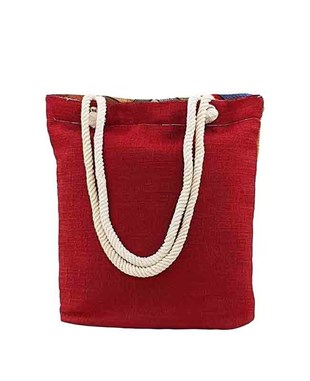 Kadın Desenli Goblen Dokum Heybe Çanta