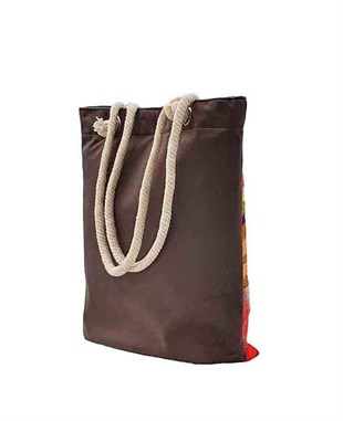 Kadın Desenli Goblen Dokuma Heybe Çanta