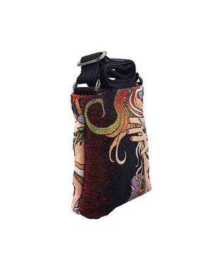 Kadın Desenli Goblen Dokuma Postacı Çantası