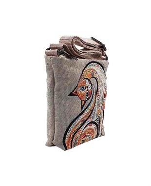 Kedi Desenli Goblen Dokuma Postacı Çantası