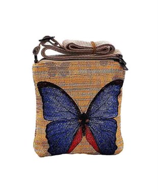 Uçan Sevimli Hayvan Desenli Goblen Dokuma Postacı Çantası