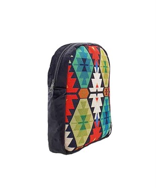 Kilim Desenli Goblen Dokuma Sırt Çantası