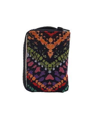 Klim Motifli Çok Amaçlı Dokuma Para Cüzdanı