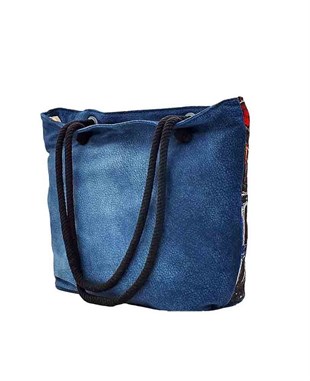 Köprü Desenli Goblen Dokuma Plaj Çantası