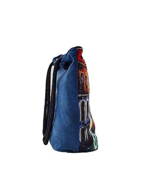 Köprü Desenli Goblen Dokuma Plaj Çantası