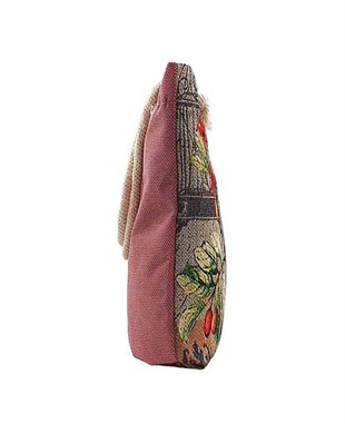 Kuş Desenli Goblen Dokuma Heybe Çanta