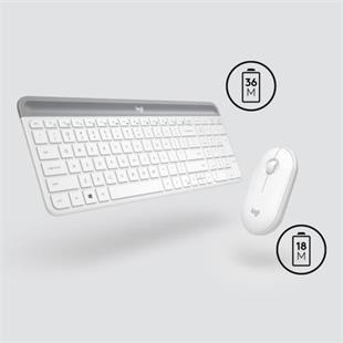 Logitech MK470 Klavye Mouse Kablosuz Beyaz 920-009436