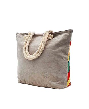 Mandala Desenli Goblen Dokuma Plaj Çantası