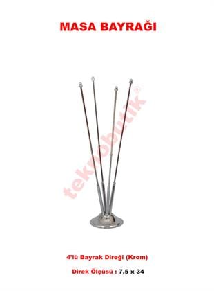 Masa Bayrağı Dörtlü Takım Özel Baskılı veya Ulus Bayraklı