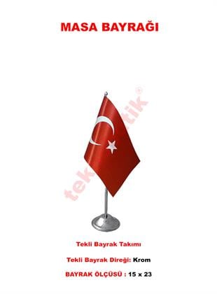 Masa Bayrağı Tekli Takım Özel Baskılı veya Ulus Bayraklı Teknobutik.com'da