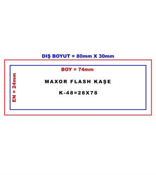 Maxor K-48 28x78 Kendinden Mürekkepli Kaşe