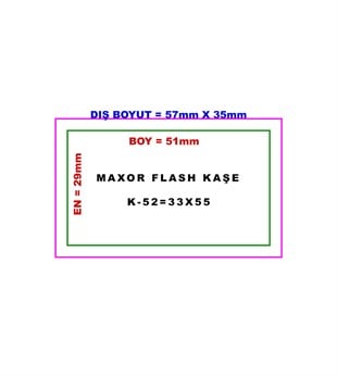 Maxor K-52 33x55 Kendinden Mürekkepli Kaşe