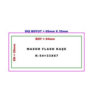 Maxor K-54 33x67 Kendinden Mürekkepli Kaşe