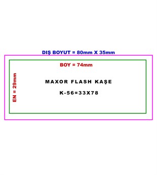 Maxor K-56 33x78 Kendinden Mürekkepli Kaşe