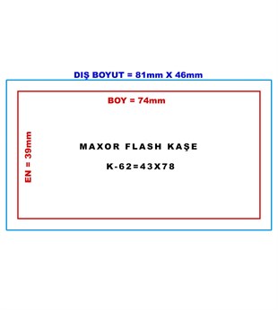 Maxor K-62 43x78 Kendinden Mürekkepli Kaşe