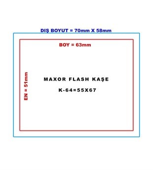 Maxor K-64 55x67 Kendinden Mürekkepli Kaşe