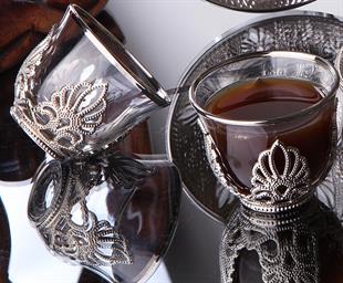 Mırra Fincanı Cam 6lı Kutu-Altın
