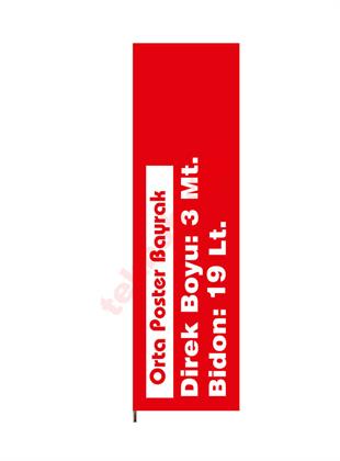 Orta Poster Bayrak 75x250