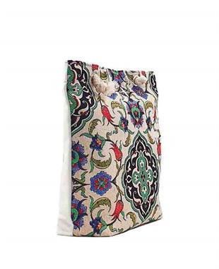 Osmanlı Çiçek Desenli Goblen Dokuma Heybe Çanta