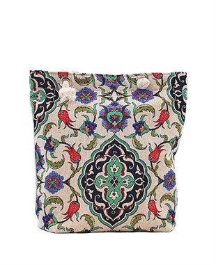 Osmanlı Çiçek Desenli Goblen Dokuma Heybe Çanta