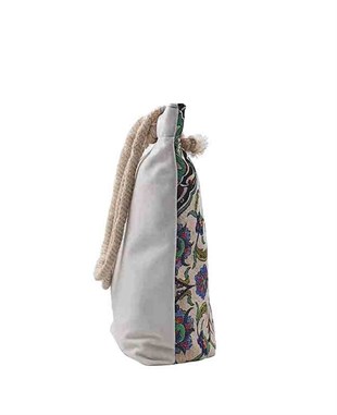 Osmanlı Çiçek Desenli Goblen Dokuma Heybe Çanta