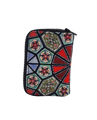 Osmanlı Kilim Desenli Çok Amaçlı Para Cüzdanı