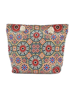 Osmanlı Motifleri Goblen Dokuma Plaj Çantası