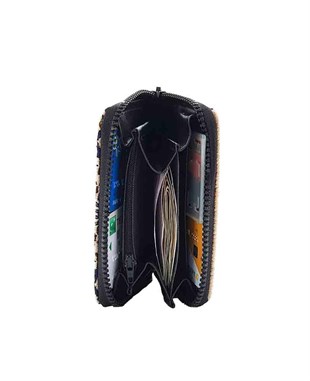 Osmanlı Motifli Çini Desenli Bozuk Para ve Kartlık El Cüzdanı