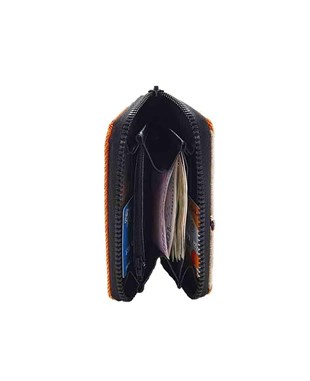 Osmanlı Motifli Goblen Dokuma Fermuarlı El Cüzdanı