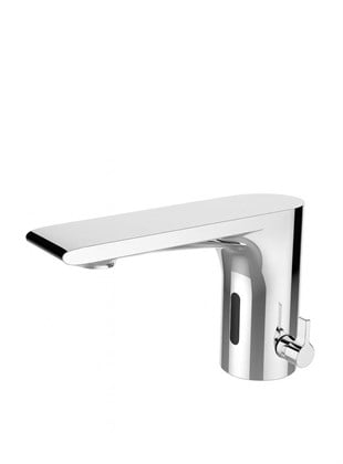 Plüto Çift Su Girişli Fotoselli Pilli Elektrikli Lavabo Bataryası Teknobutik.com'da