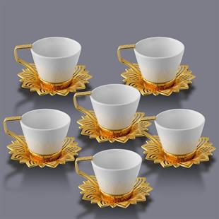 Selçuklu Düz Kahve Seti-Gold