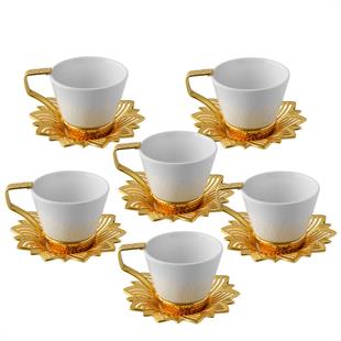 Selçuklu Düz Kahve Seti-Gold