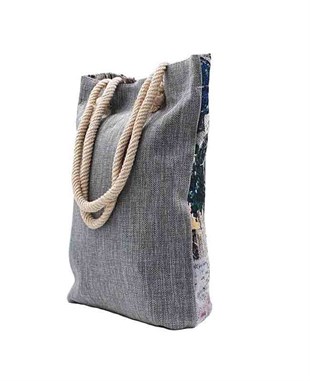 Taksim Tranvay Desenli Goblen Dokuma Heybe Çanta