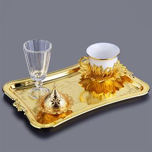 Tiryaki Damat Tekli Sunum Seti-Gold