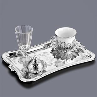 Tiryaki Damat Tekli Sunum Seti-Nikel