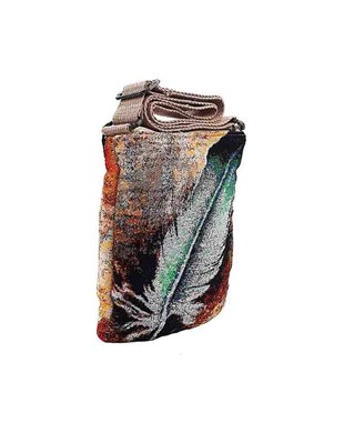 Tüy Desenli Goblen Dokuma Postacı Çantası