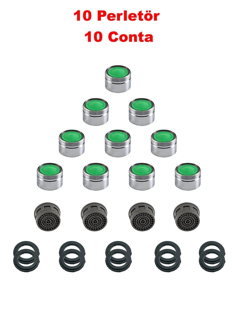 10 lu Batarya Musluk Ucu Perlatör Dış Dişli Teknobutik.com'da