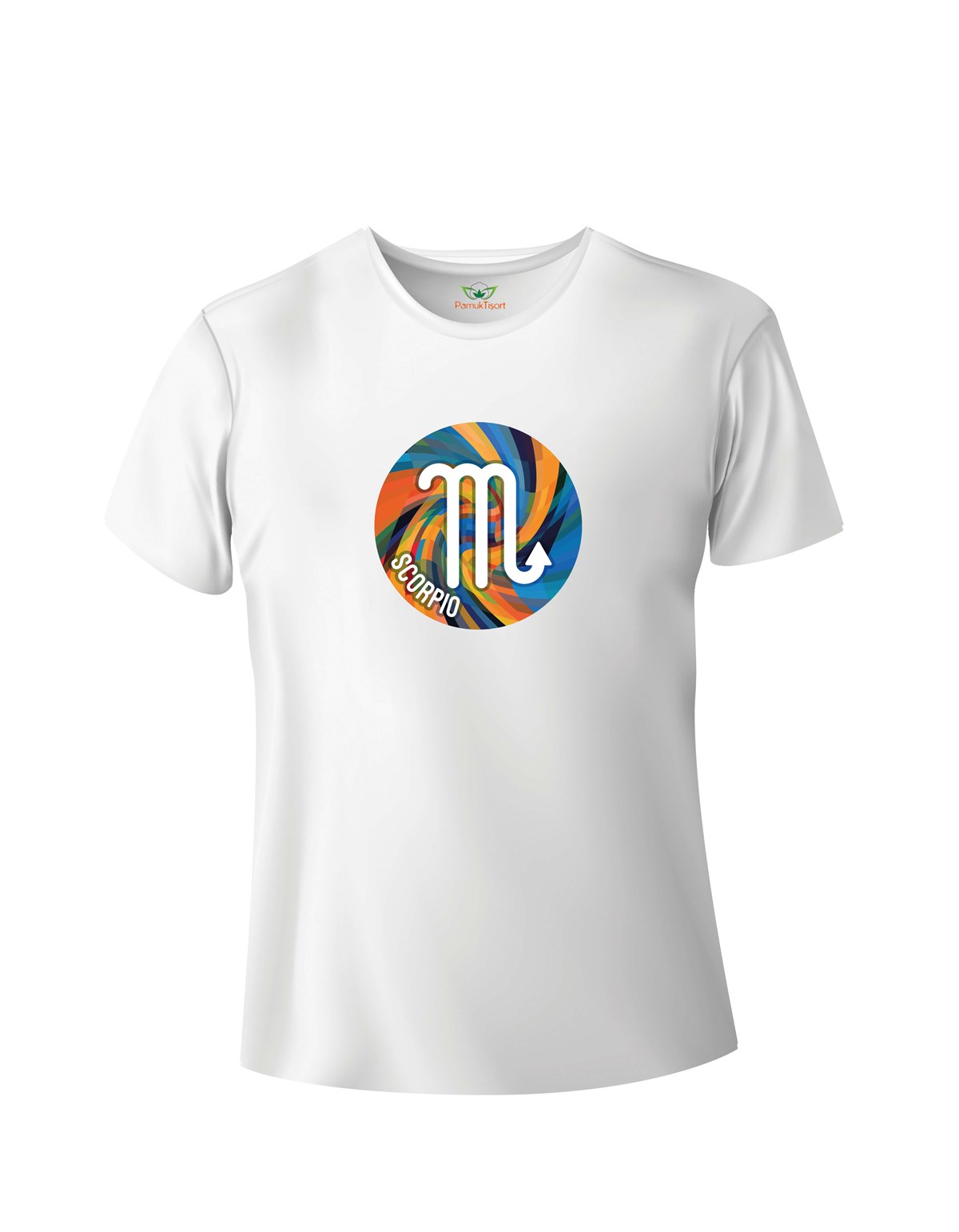 Akrep Scorpio Burcu Baskılı Slim (Dar Kalıp) Bisiklet Yaka T-shirt