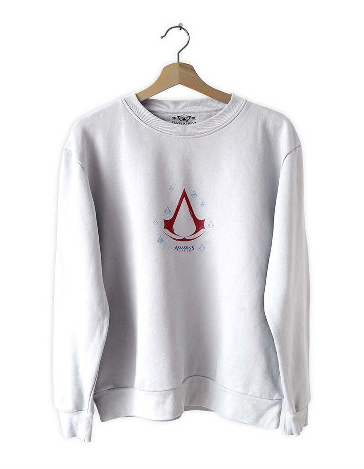 Ass Basklı Slim Fit Pamuk Sweatshirt