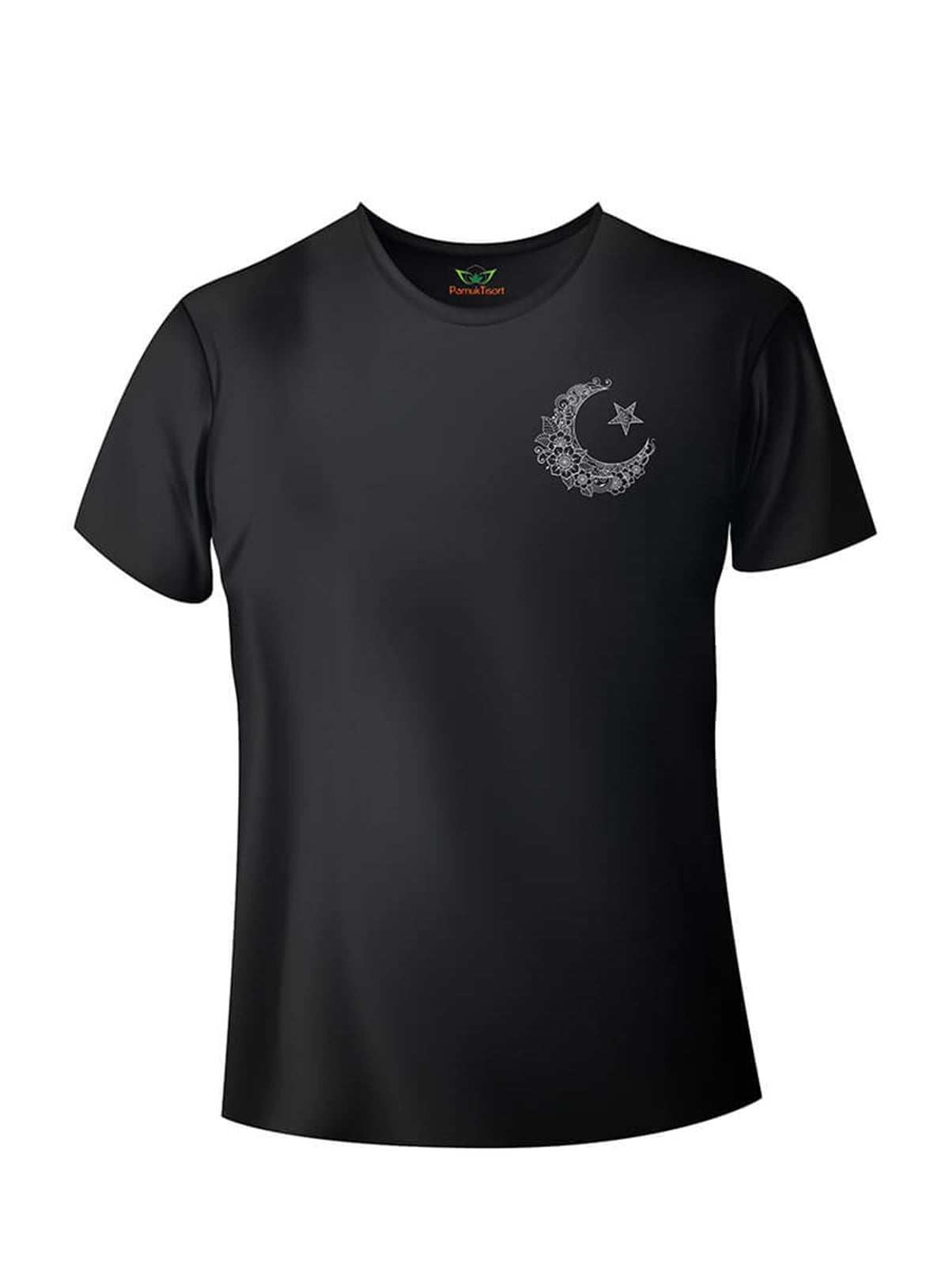 Ay Yıldız Ön ve Arka Baskılı Basic Tshirt Teknobutik.com'da