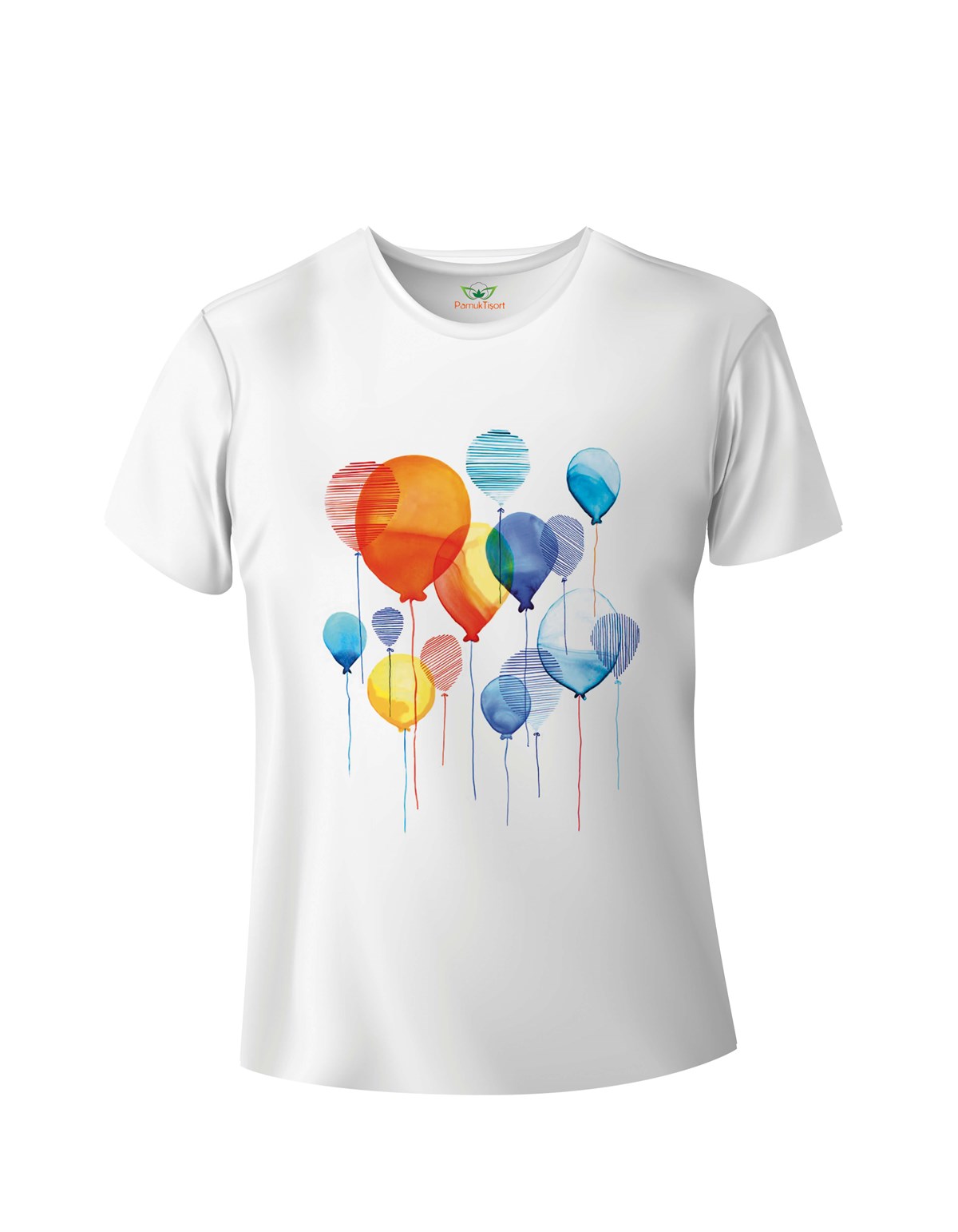 Balonlar Baskılı Basic Tshirt