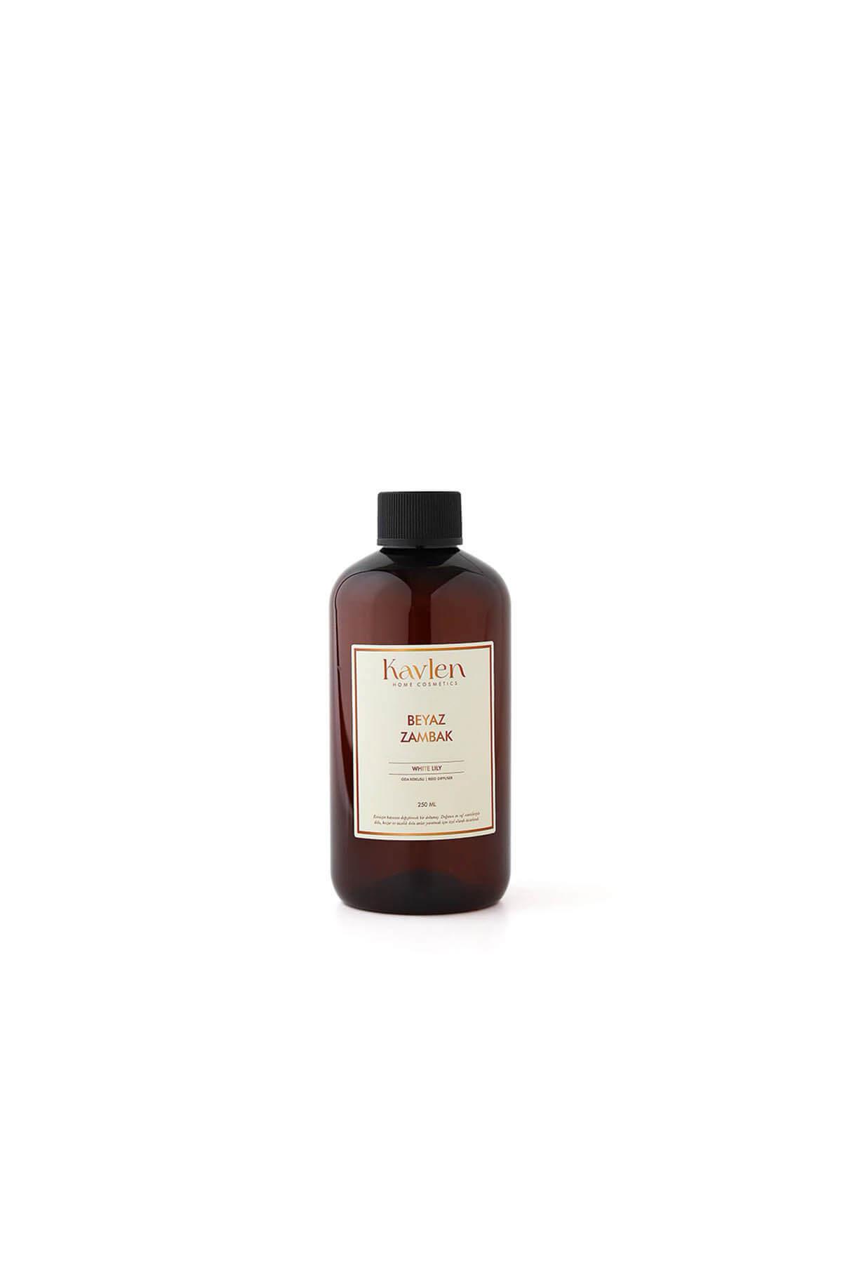Beyaz Zambak Çubuklu Oda Kokusu Yedek Şişe 250ml Kavlen Teknobutik.com'da