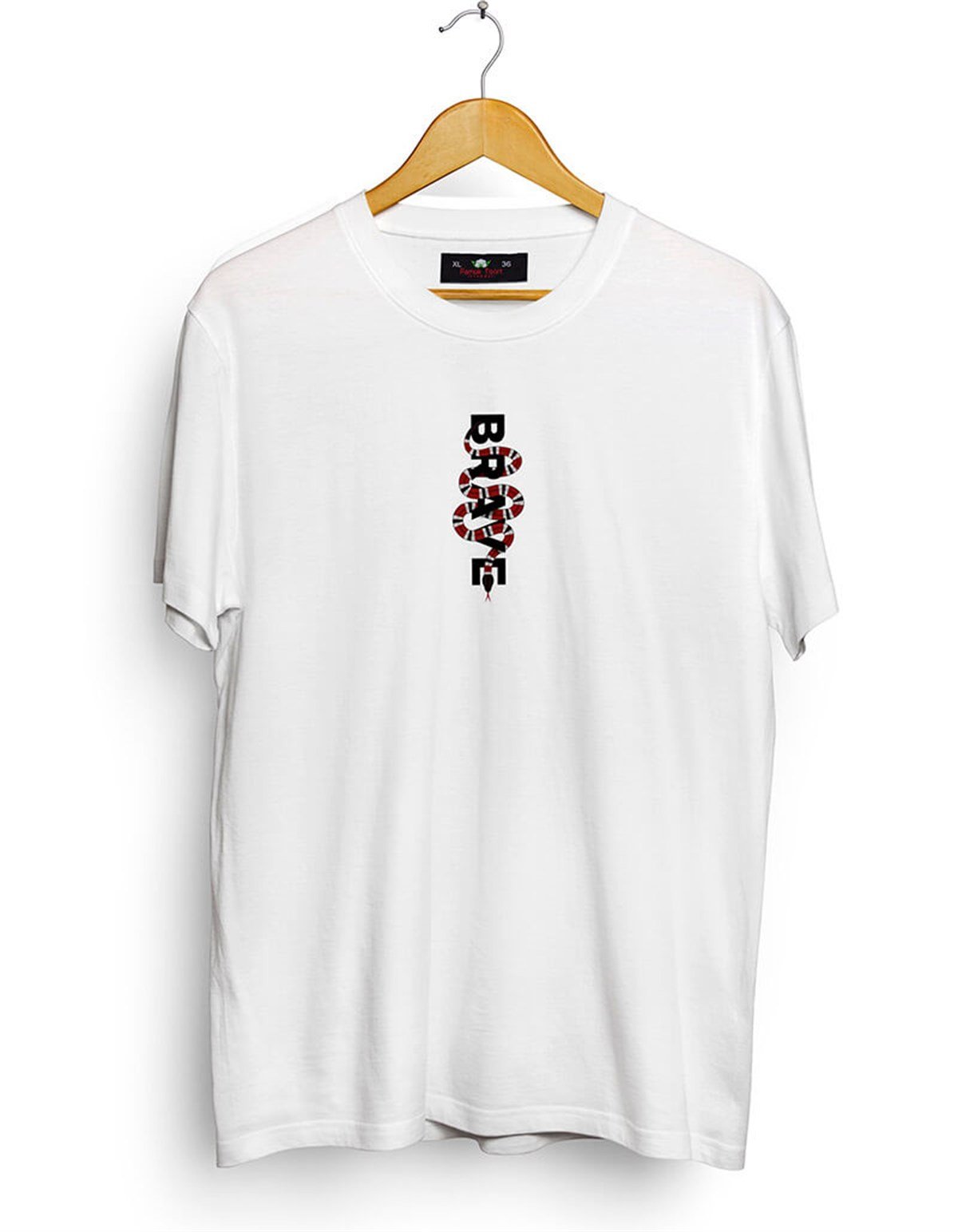 Brave Ön Arka Baskılı Oversize Bol Kalıp T-shirt