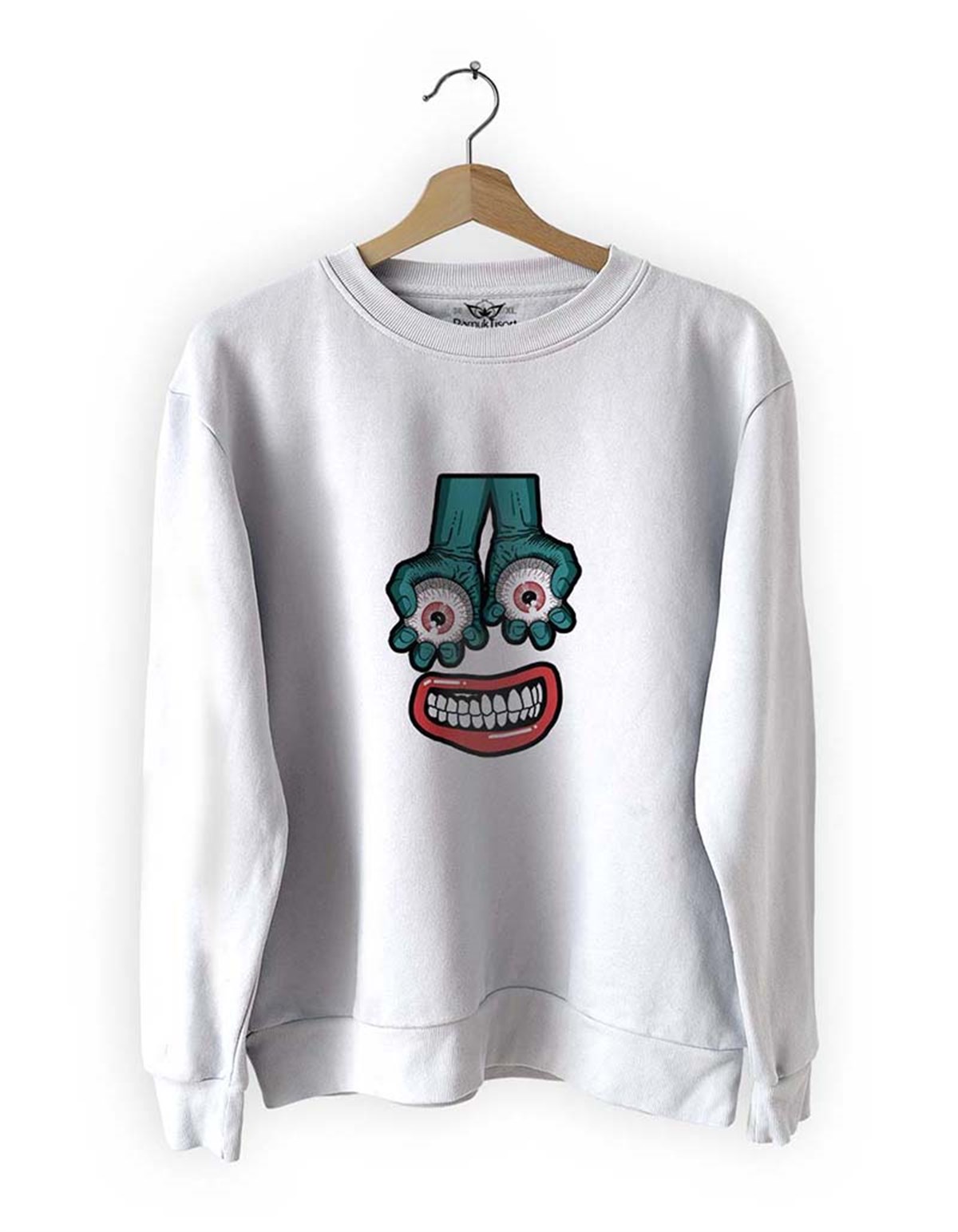 Bu ne böyle Basklı Slim Fit Pamuk Sweatshirt