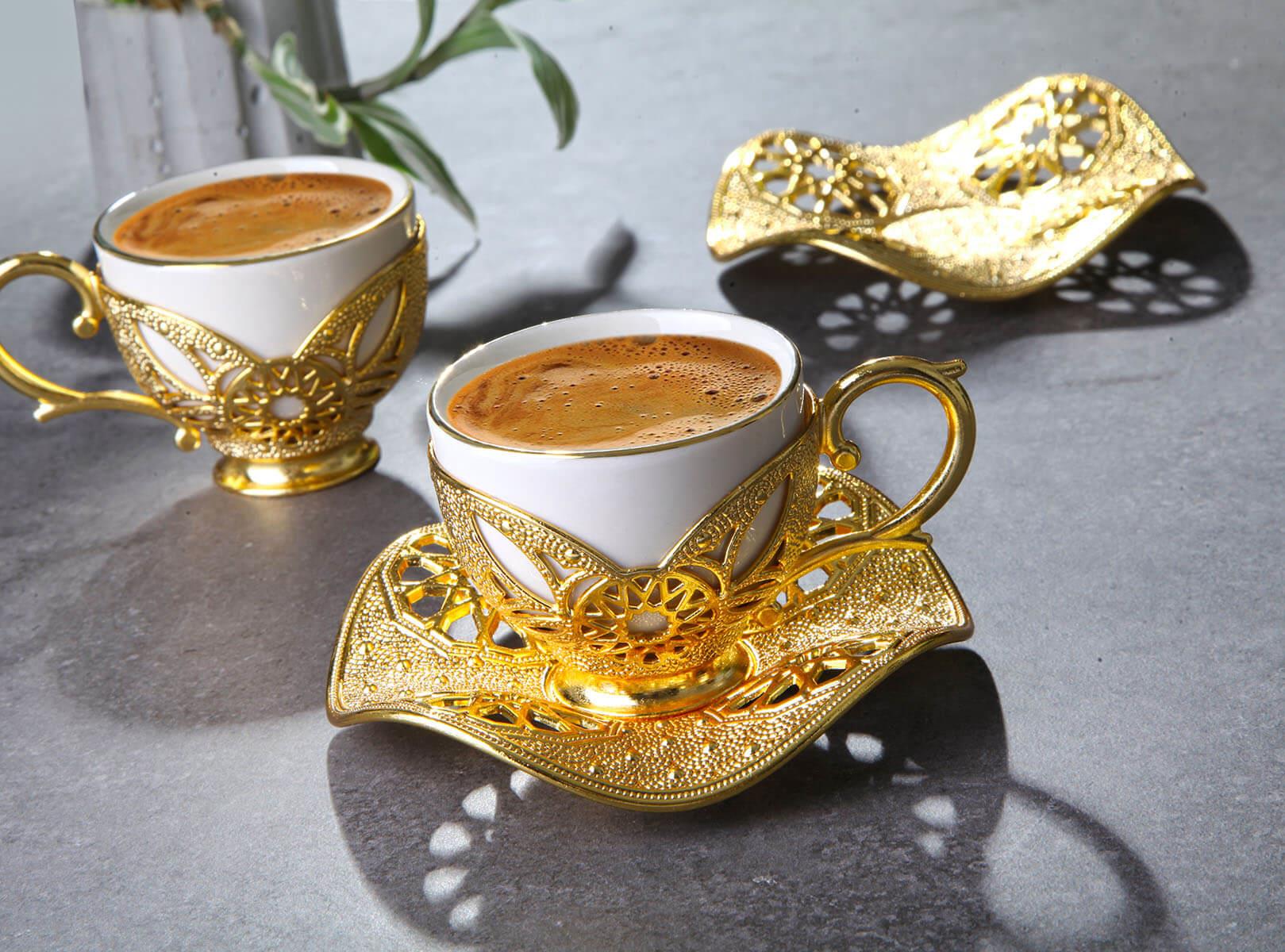 Busem Eylül Kahve Takımı 18 Parça-Altın Teknobutik.com'da