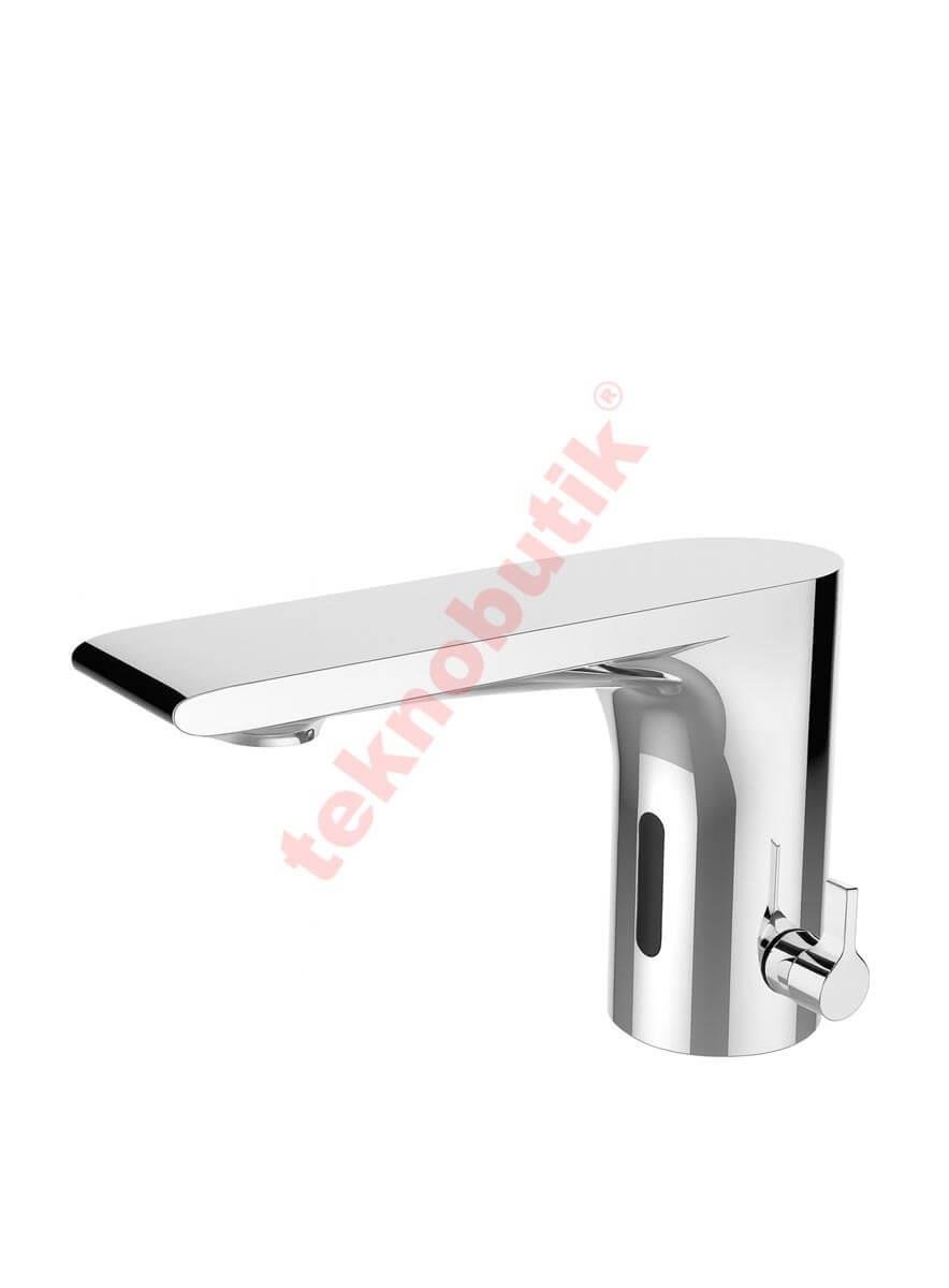 Çift Su Girişli Fotoselli Plüto Lavabo Bataryası Teknobutik.com'da