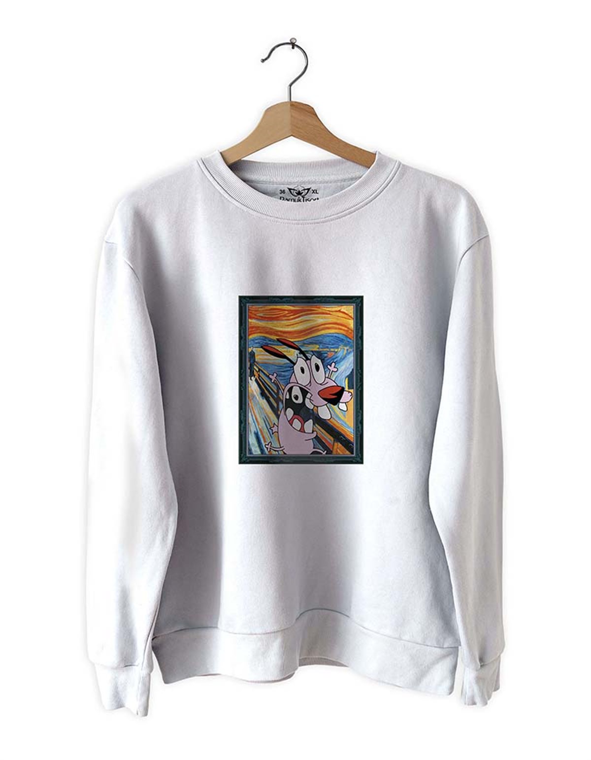 Covardlydog Basklı Slim Fit Pamuk Sweatshirt